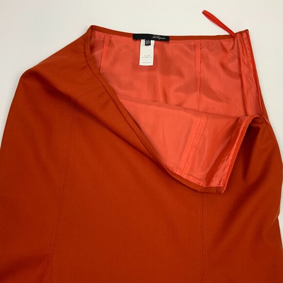 Les Copains Italy Wool Flare Trampet Skirt in Terracotta/ Orange Sz 8 - Picture 12 of 14
